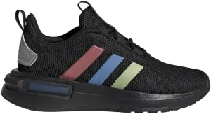 adidas Racer TR23 Elastic Lace Sneaker, Black/Silver Metallic/Black, 1 US Unisex Little Kid
