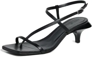 ALOHAS Women's Magali Black Leather Sandals