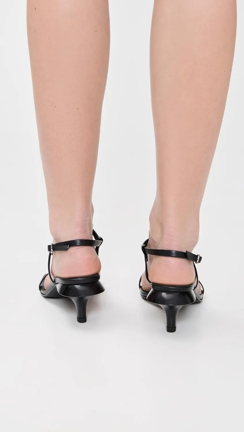 ALOHAS Women's Magali Black Leather Sandals