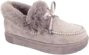 Ankle Boots For Women Comfy Snow Boots Winter Warm Short Booties Fur Lined Slip On Comfortable Warm Loafers Shoes