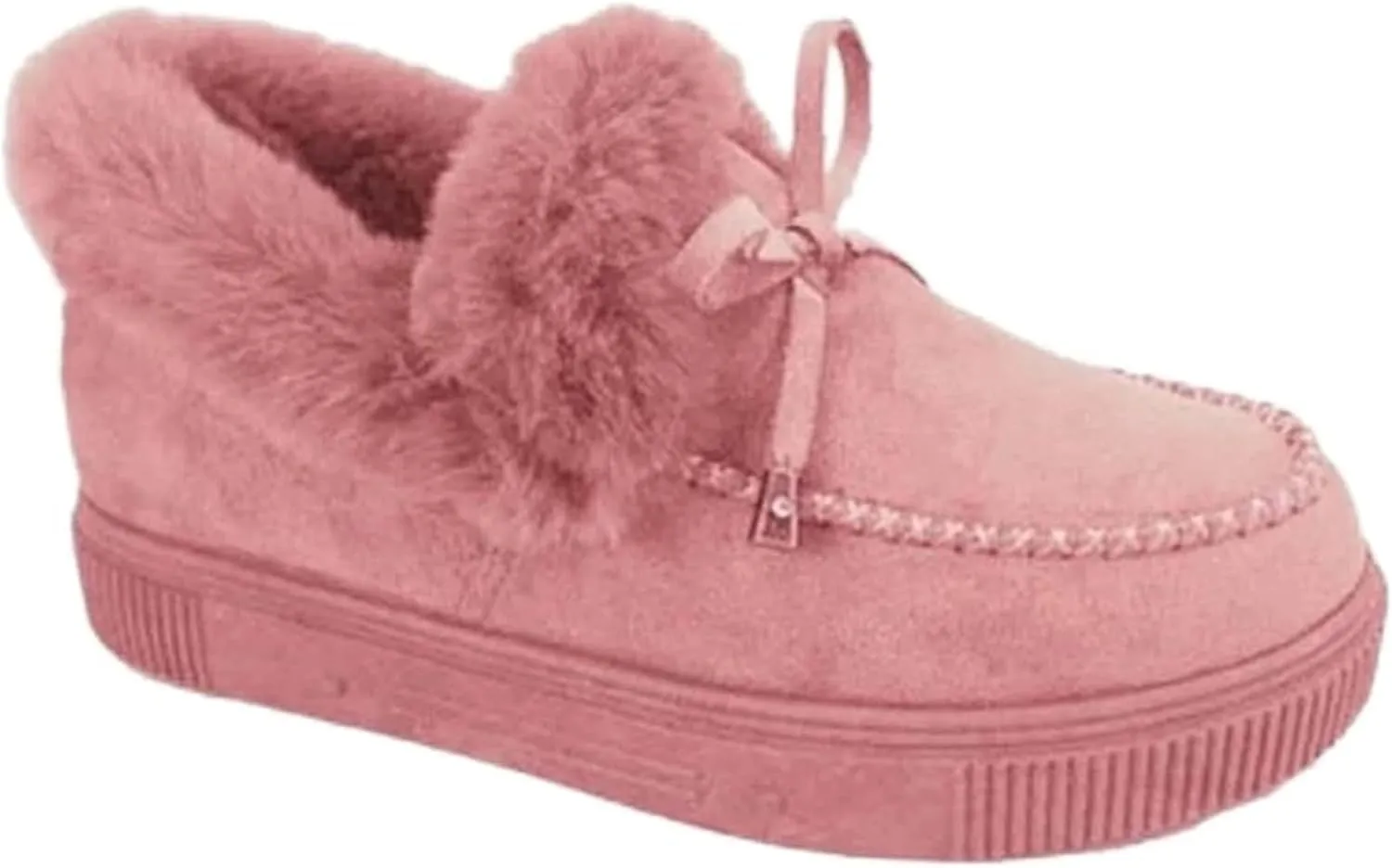 Ankle Boots For Women Comfy Snow Boots Winter Warm Slip On Outdoor Fur Lined Comfortable Fashion Casual Loafers Shoes