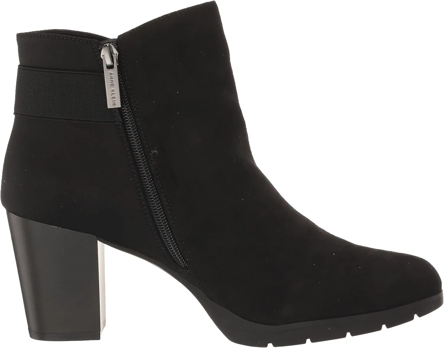 Anne Klein Womens Faux Suede Embellished Ankle Boots