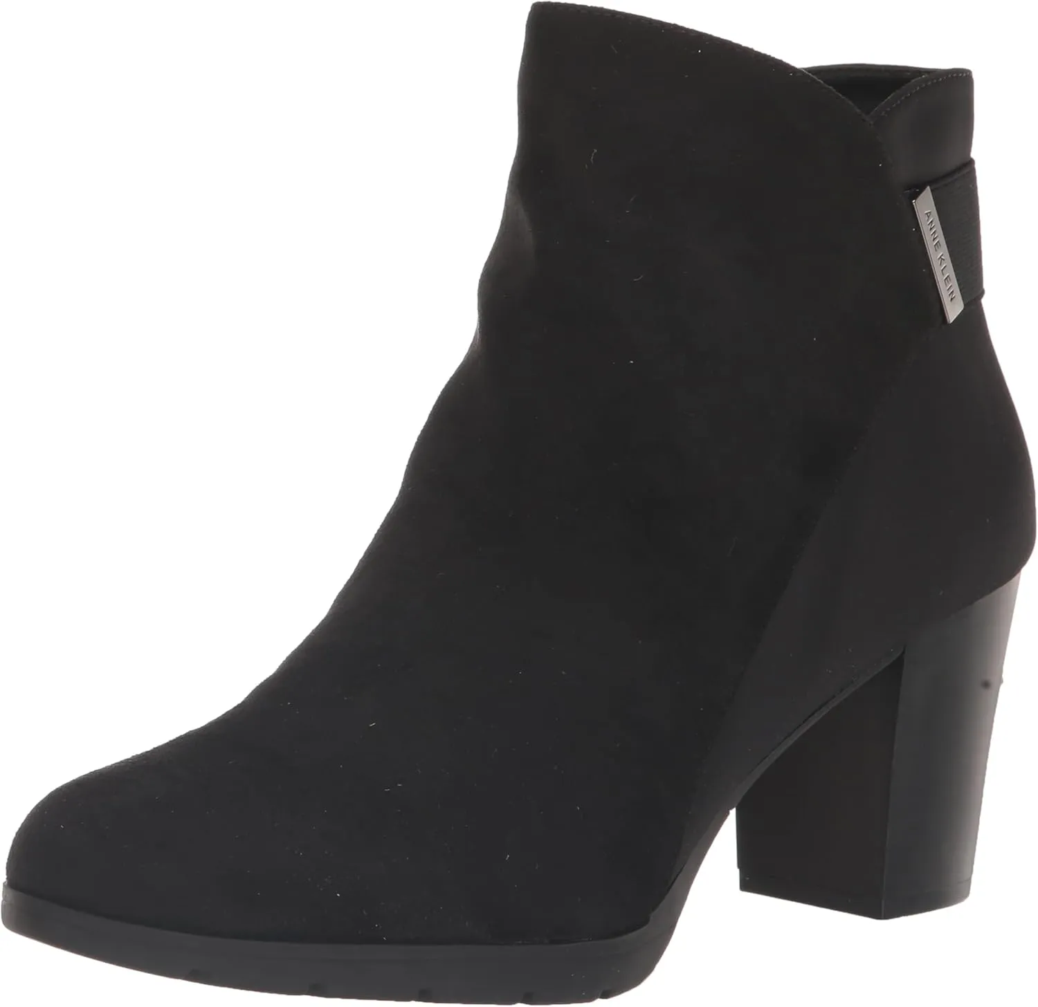 Anne Klein Womens Faux Suede Embellished Ankle Boots