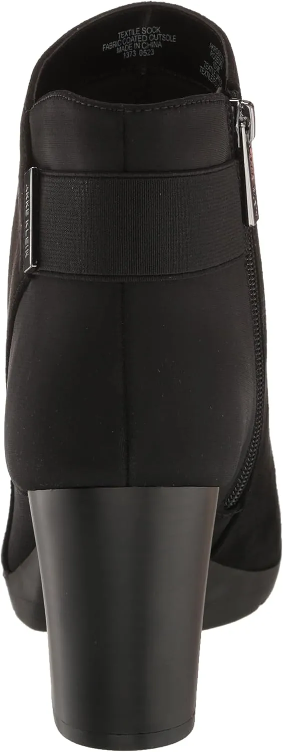 Anne Klein Womens Faux Suede Embellished Ankle Boots