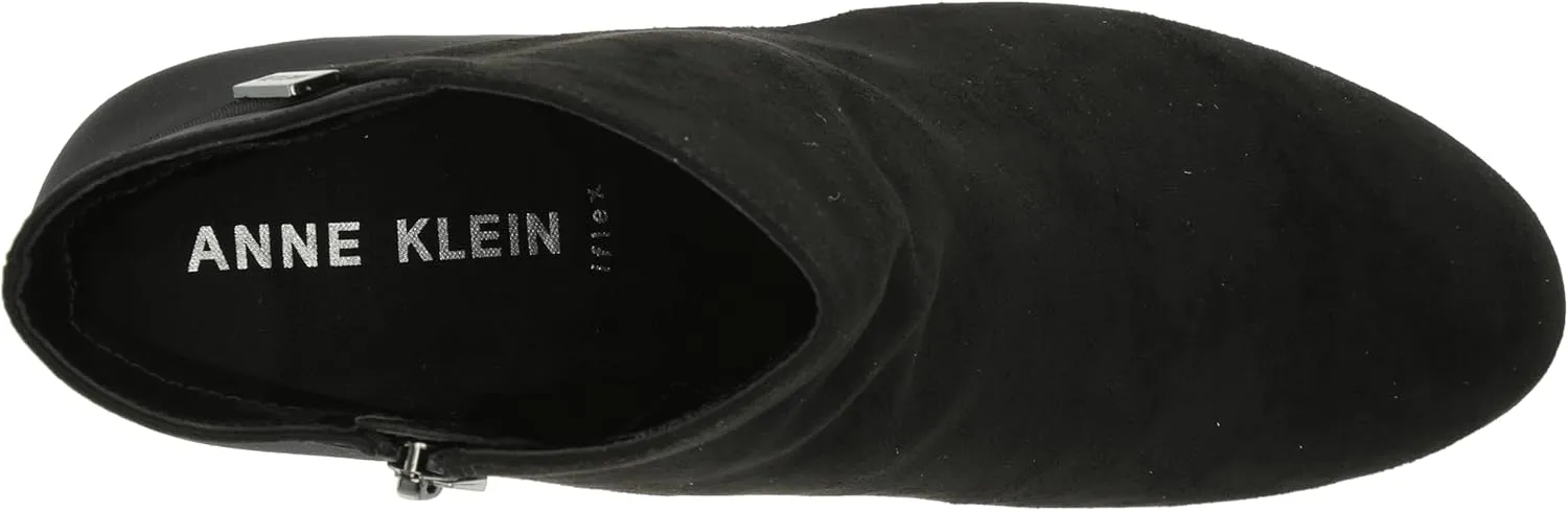 Anne Klein Womens Faux Suede Embellished Ankle Boots