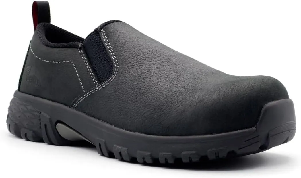 AVENGER FSI Footwear Specialties International Nautilus Men's Flight Slip-On Composite Toe ESD Work Shoe Black - A7036 Black Black 13-W