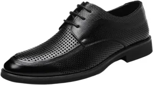 Black Men Formal Patent Leather Dress Shoes Dress Breathable Hollow Shoes Mens Black Shoes Man New Business Shoes Casual Formal Work Shoes Men Gifts