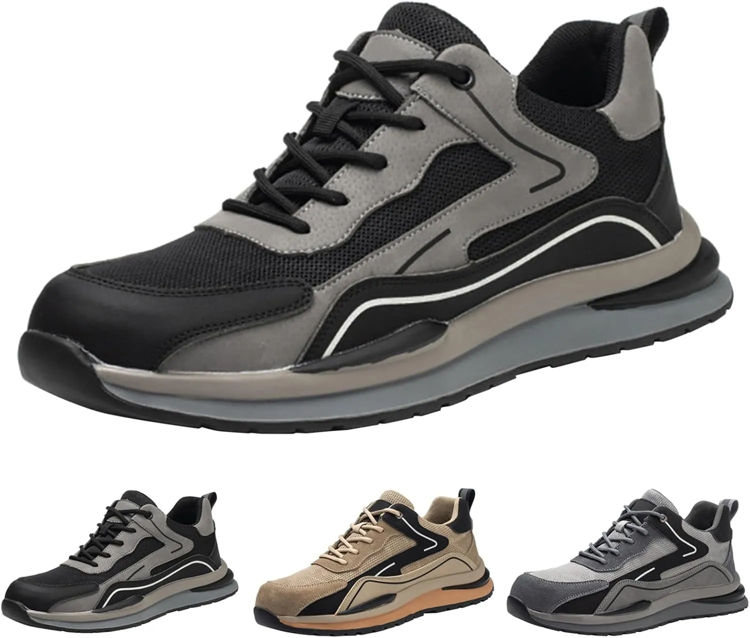 Black Sneakers for Men Plantar Fasciitis Shoes Women Men's Mesh Sneakers Round Toe Slip On Casual Platform Loafers for Women Wide Dress Sneakers Men
