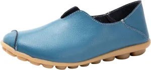Boat Shoes Women Comfort Walking Sandals Business Casual Non Slip Loafers for Driving Closed Toe Sandals Faux Leather Dressy Loafers