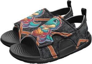 Boys Sandals Summer Kids Shoes Fire Dragon Print Open Toe Sport Outdoor Athletic Sandals Quick Dry Water Shoes