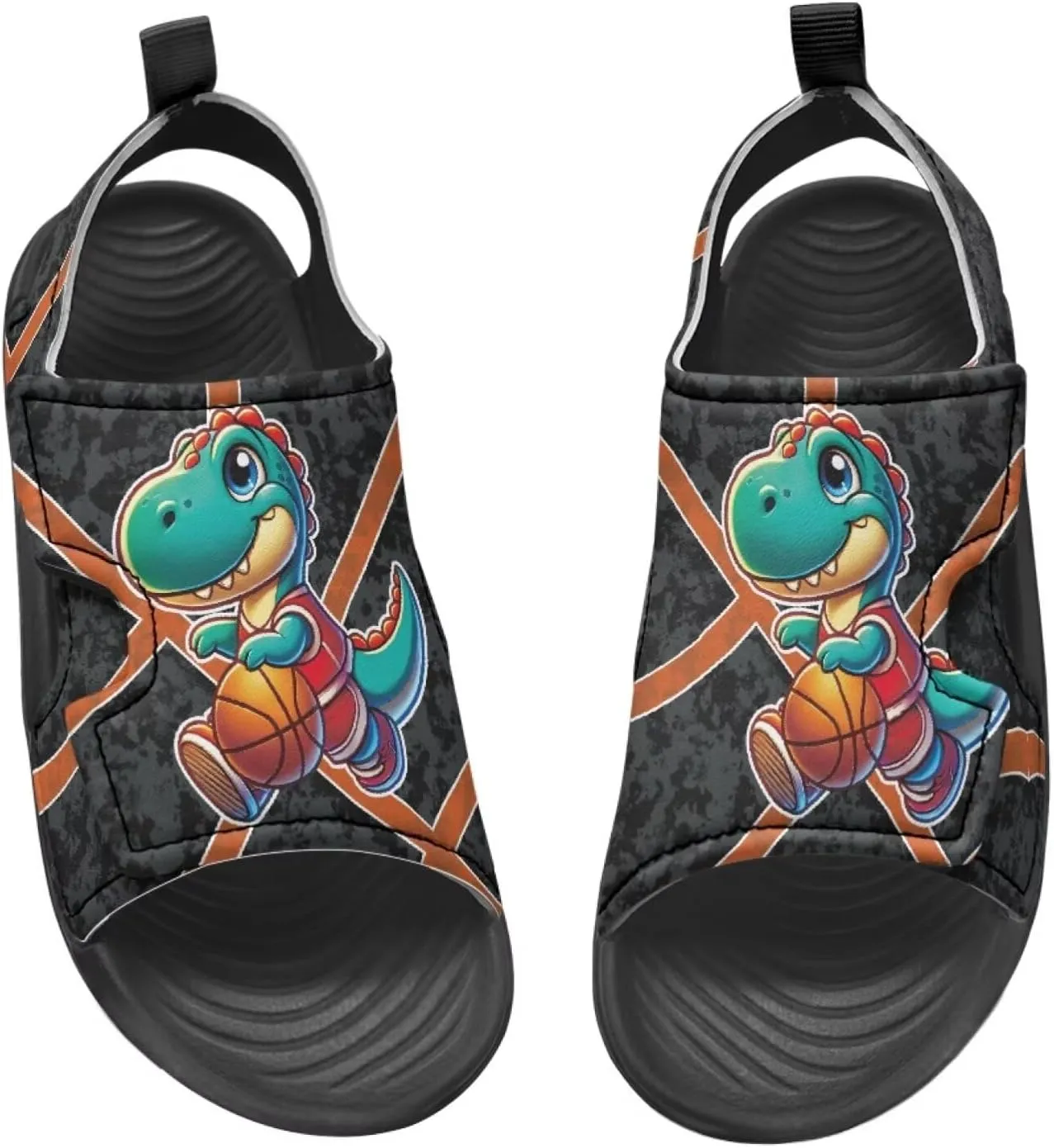 Boys Sandals Summer Kids Shoes Fire Dragon Print Open Toe Sport Outdoor Athletic Sandals Quick Dry Water Shoes