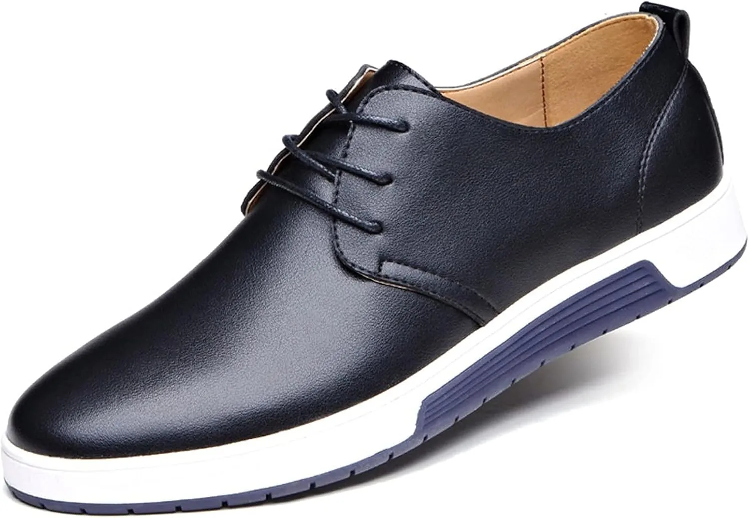 Business Casual Shoes Men Wide Shoes Solid Breathable Style Business Leather Color Seasons Dress Shoes Slip Ons for Men