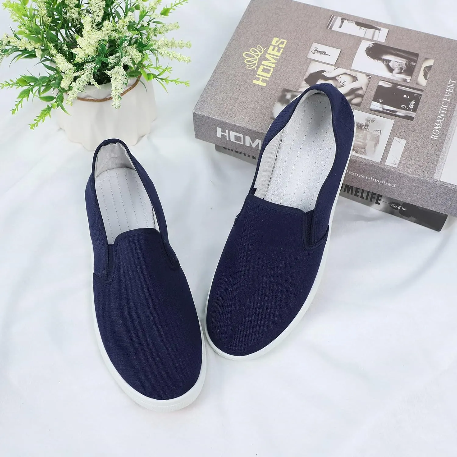 Casual Shoes for Women Wide Width Flat Bottom Loafers for Women Wide Round Toe Flats Comfortable Fashion Walking for Ladies Womens Work Shoes
