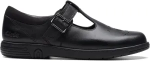 Clarks Girls Jazzy Tap K. Uniform Shoe, Black (Black Leather), 11.5 Little Kid