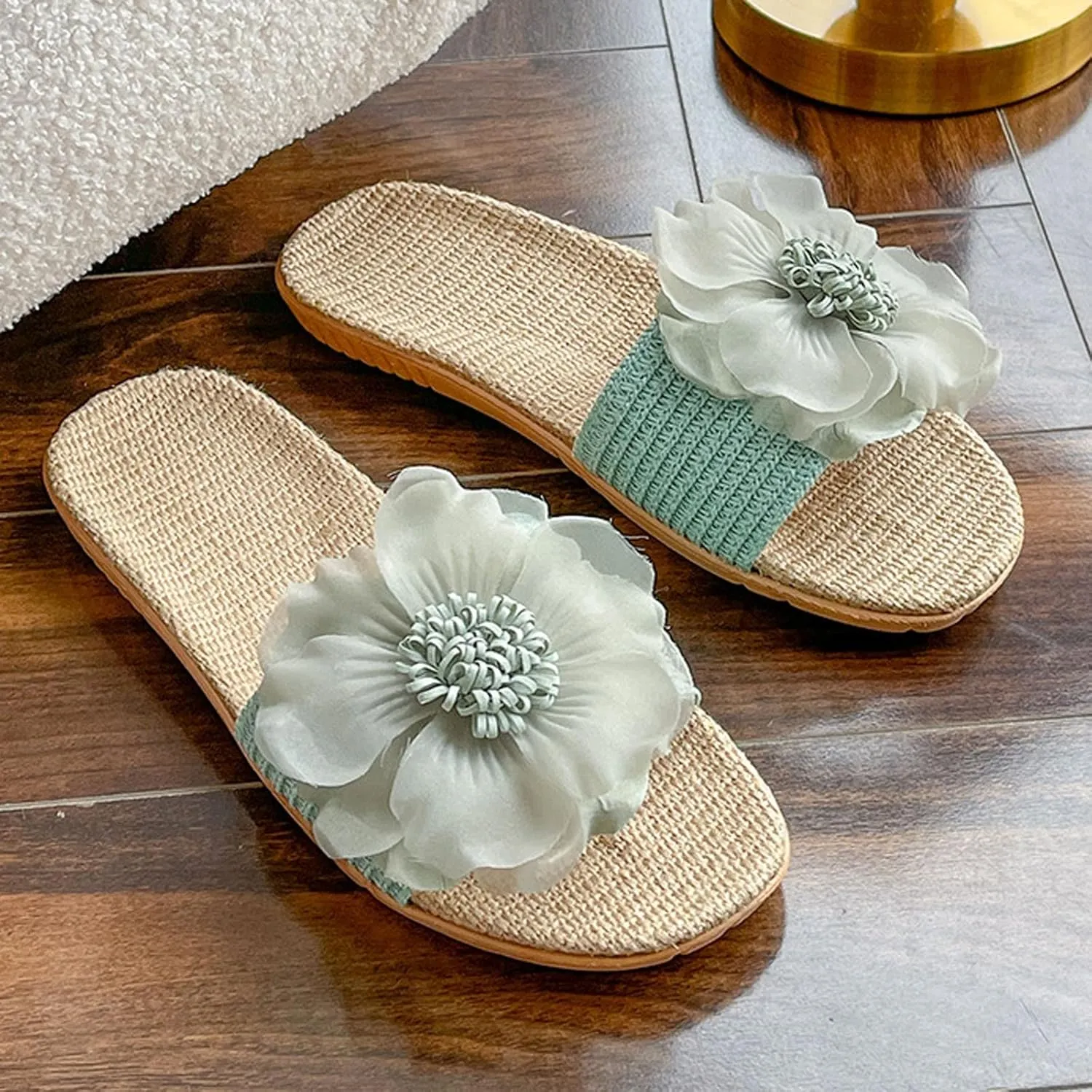 Comfortable Sandals for Women Ladies slippers summer cool linen soles comfortable slippers soft soles outdoor breathable