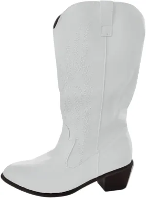 Cowboy Boots for Women Low Heel Ankle Bootie Winter Lace up Low Stacked Block Heel Mid Calf Military Combat Boots 52