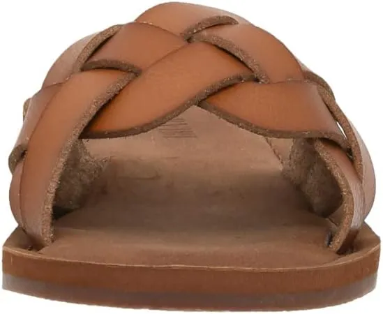 CUSHIONAIRE Women's Winnie woven slide Sandal  Comfort Foam