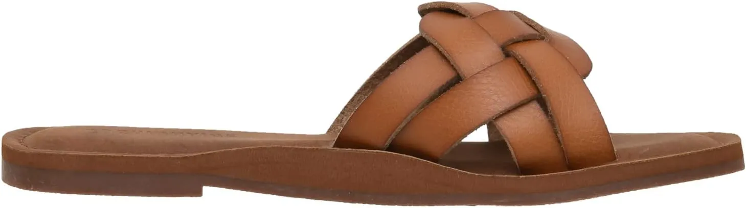 CUSHIONAIRE Women's Winnie woven slide Sandal  Comfort Foam
