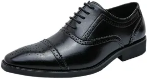 Dress Oxford Formal Shoes for Men Men's Comfort Orthopedic Dress Shoes Lace Up Genuine Leather Formal Shoes for Men Breathable Loafers Casual Driving Shoes, Soft & Stylish Footwear