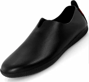 Driving Moccasins Smoking Loafer for Men Genuine Leather Round Toe Soft Breathable Anti-Slip Flat Heel Lightweight Flexible Resistant Walking Slip on for Any Attire