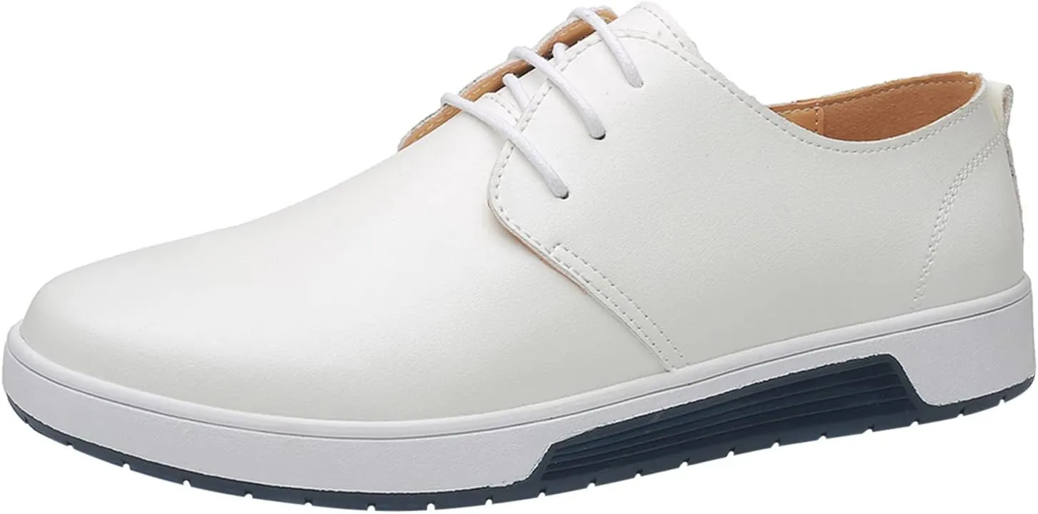 Extra Wide Business Shoes Men Summer Style Men's Breathable Comfortable Business Lace Up Leisure Solid Color Leather Shoes Men Dress Shoes Size 8 Wide