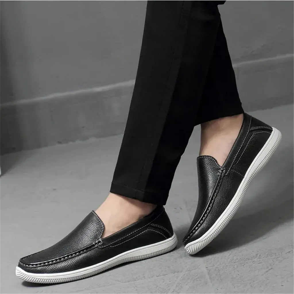 FMURY Casual Mens Shoes Leather Slip On Shoes Men Loafers Driving