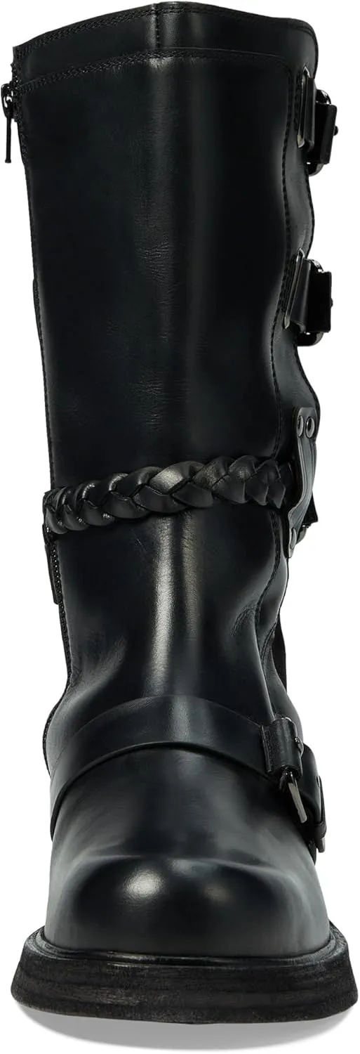 Free People Billie Buckle Womens Boots - Leather Upper - Leather Lining & Insole - Triple Buckle Design