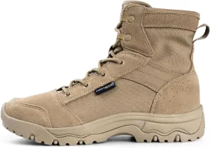 FREE SOLDIER Men's Tactical Hiking Boots 6 Inches Lightweight Breathable Work Boots Military Desert BootsTan 7