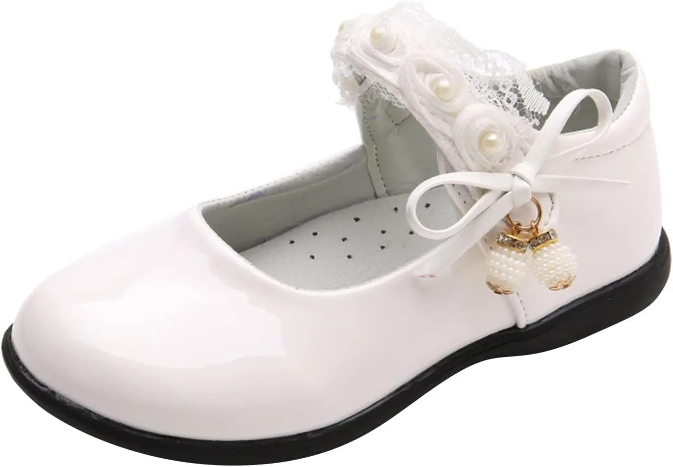 Girls Mary Jane Shoes School Kids Uniform Flat Ballet Strap Dress Formal Slip-On Shoes Performance Girl Church Shoes
