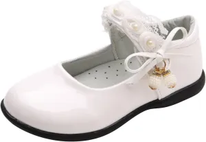 Girls Mary Jane Shoes School Kids Uniform Flat Ballet Strap Dress Formal Slip-On Shoes Performance Girl Church Shoes
