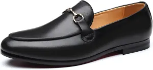heelchic Women's Chunky Slip On Loafers, Penny Lug Sole Loafers for Women, Comfortable Patent Leather Casual Wide Toe Box Mid Heels Dress Shoes