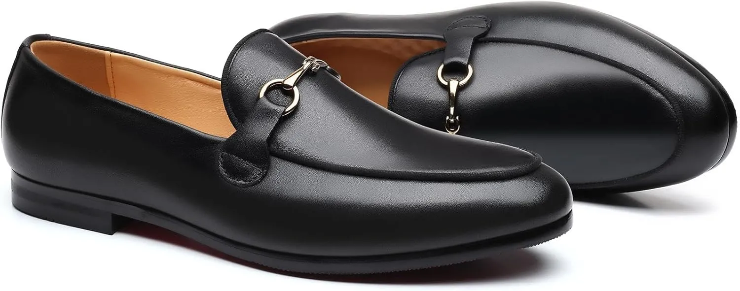 heelchic Women's Chunky Slip On Loafers, Penny Lug Sole Loafers for Women, Comfortable Patent Leather Casual Wide Toe Box Mid Heels Dress Shoes
