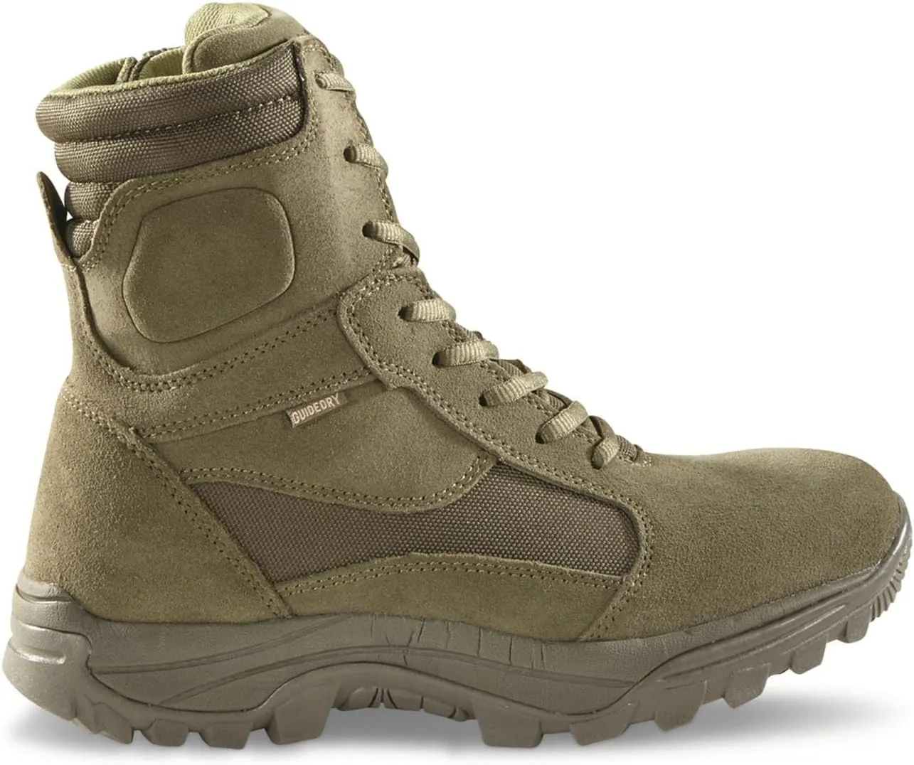 HQ ISSUE Talos 8 Mens Side Zip Waterproof Tactical Boots, Military Combat Hiking Shoes