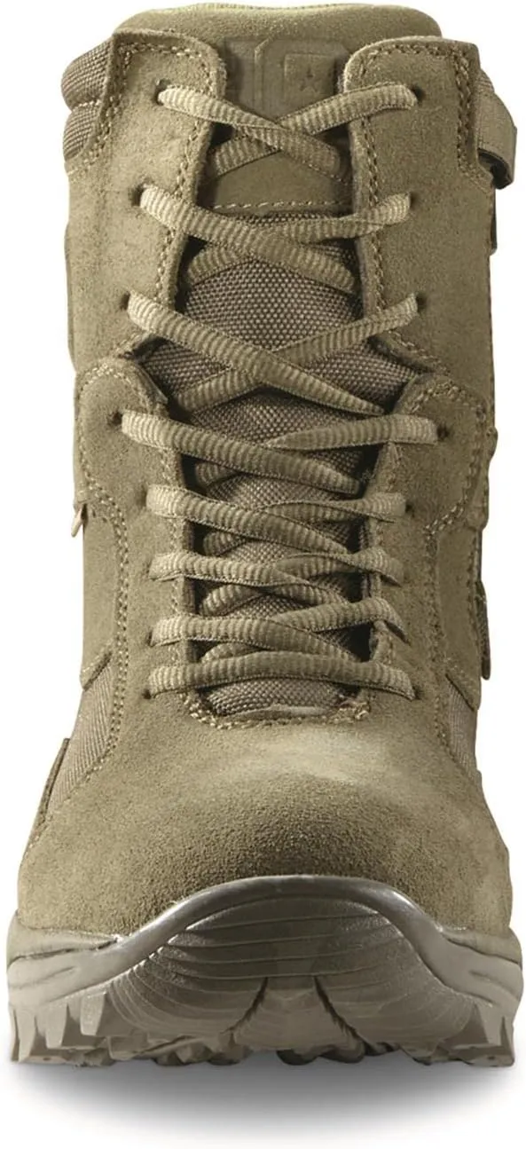 HQ ISSUE Talos 8 Mens Side Zip Waterproof Tactical Boots, Military Combat Hiking Shoes
