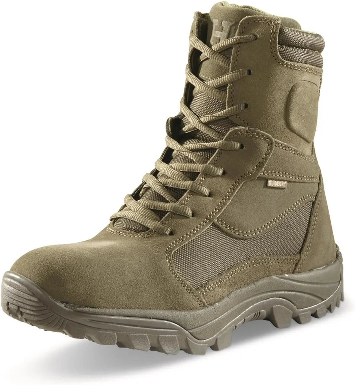 HQ ISSUE Talos 8 Mens Side Zip Waterproof Tactical Boots, Military Combat Hiking Shoes