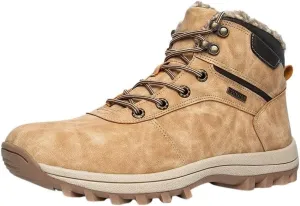 Insulated Hiking Boots - Waterproof, Breathable, Slip-Resistant, Warm, and Durable Construction Shoes for Men - Ideal for Outdoor Work, Snow, and Ice