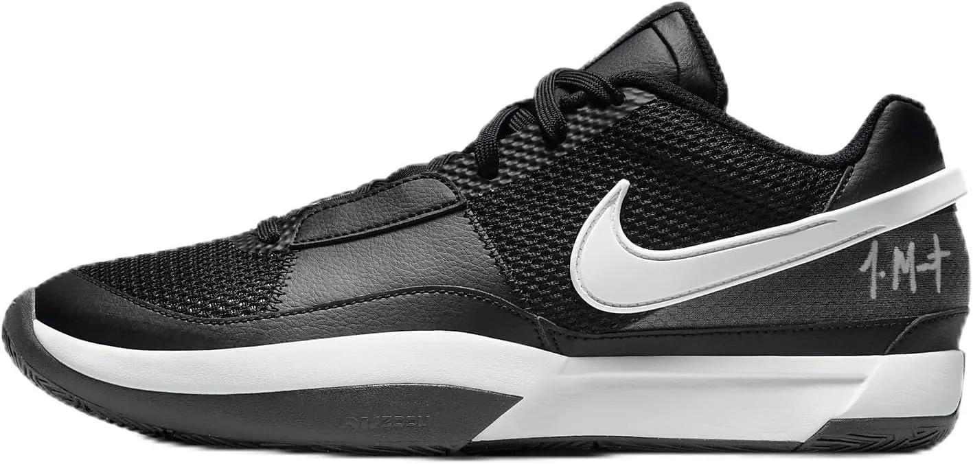 Ja 1 (Team Bank) Basketball Shoes (FV1303-001, Black/Black/White) Size 10.5