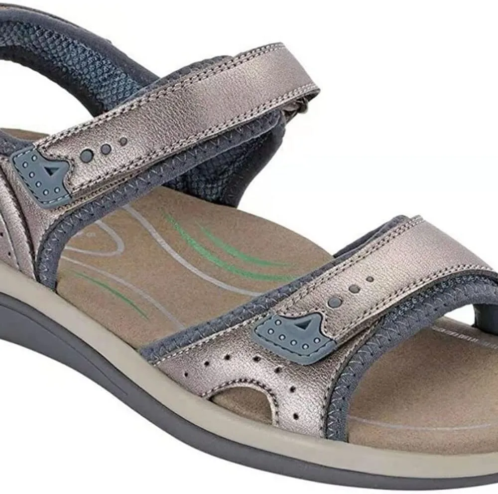 JITUUE Womens Summer Walking Sandals with Arch Support Comfort Hook and Loop Outdoor Athletic Sandals