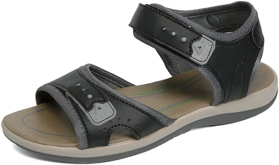 JITUUE Womens Summer Walking Sandals with Arch Support Comfort Hook and Loop Outdoor Athletic Sandals