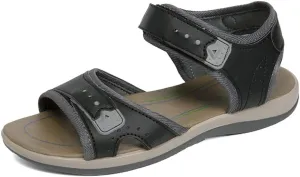 JITUUE Womens Summer Walking Sandals with Arch Support Comfort Hook and Loop Outdoor Athletic Sandals