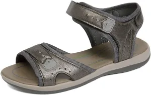 JITUUE Womens Summer Walking Sandals with Arch Support Comfort Hook and Loop Outdoor Athletic Sandals