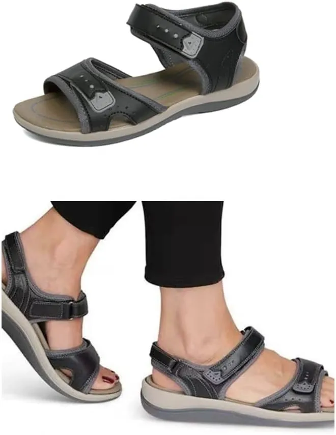 JITUUE Womens Summer Walking Sandals with Arch Support Comfort Hook and Loop Outdoor Athletic Sandals