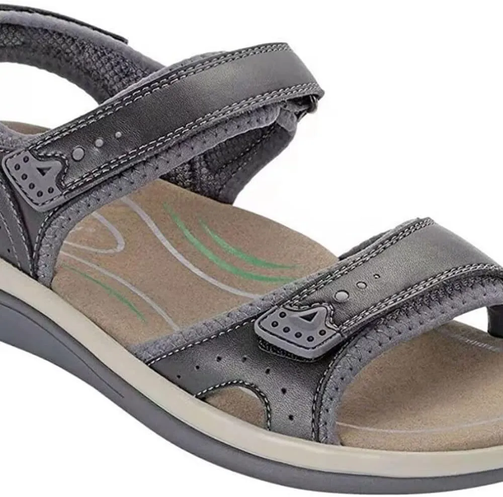 JITUUE Womens Summer Walking Sandals with Arch Support Comfort Hook and Loop Outdoor Athletic Sandals