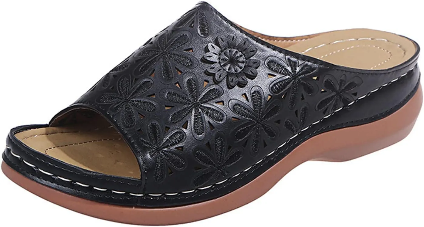 Ladmiple Orthotic Sandals For Women With Arch Support Comfort Walking Open Toe Slides Dressy Summer Orthopedic Flip Flops