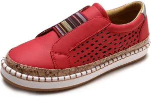 Ladmiple Shoes For Women Sneakers Slip Ons Canvas Shoes Fashion Casual Summer Low Top Platform Walking Flats Loafers