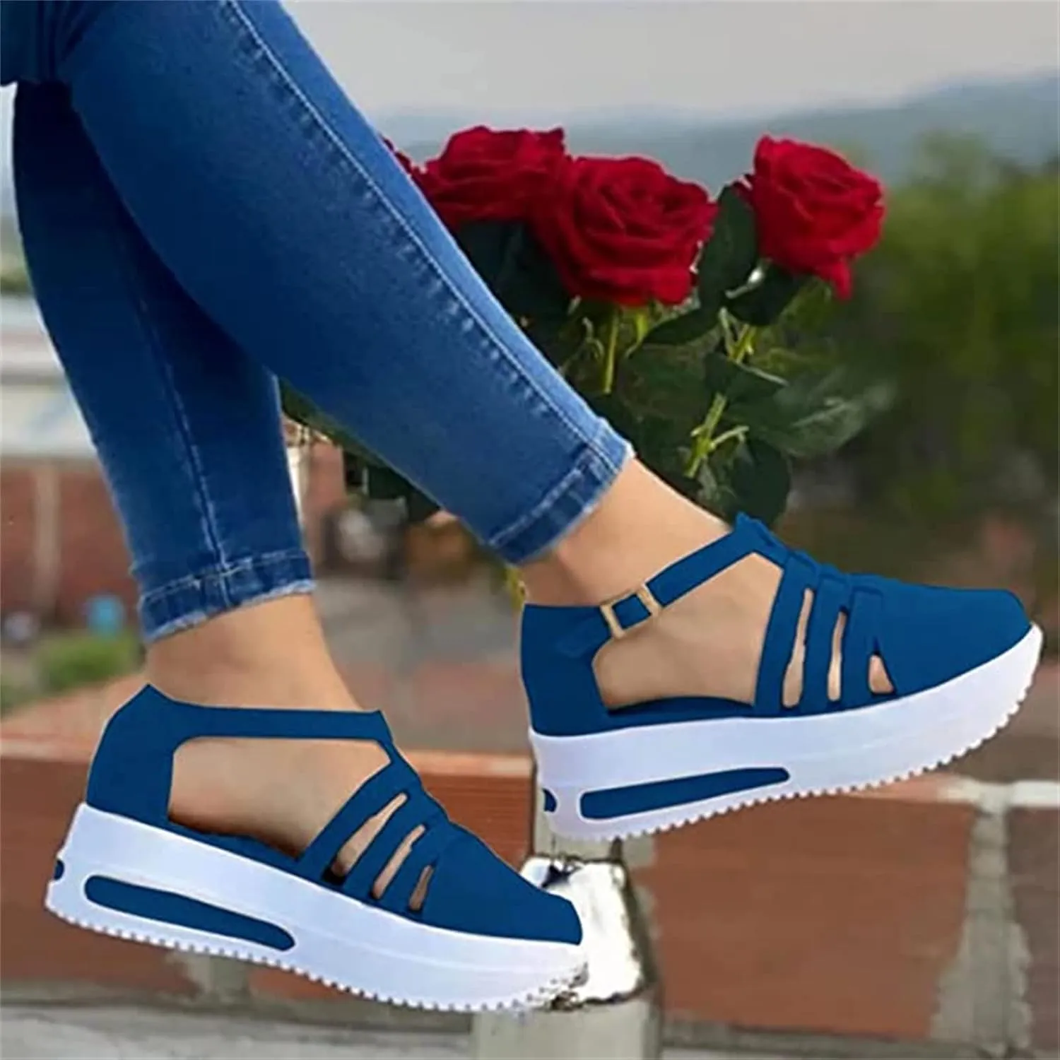 Ladmiple Shoes For Women Sneakers Slip Ons Canvas Shoes Fashion Casual Summer Low Top Platform Walking Flats Loafers