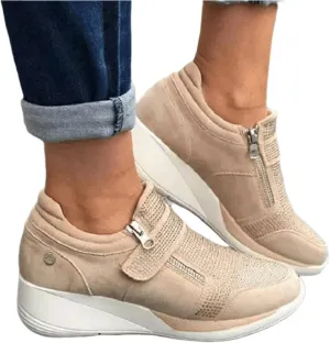 Ladmiple Shoes For Women Sneakers Slip Ons Fashion Low Top Casual Dressy Summer Fashion Comfort Walking Platform Shoes