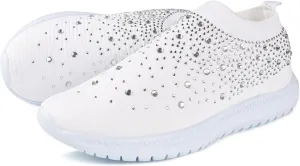 Ladmiple Walking Shoes Women Comfort Slip On Casual Sneakers Mesh Lightweight Loafers Slip Resistant Soft Work Shoes
