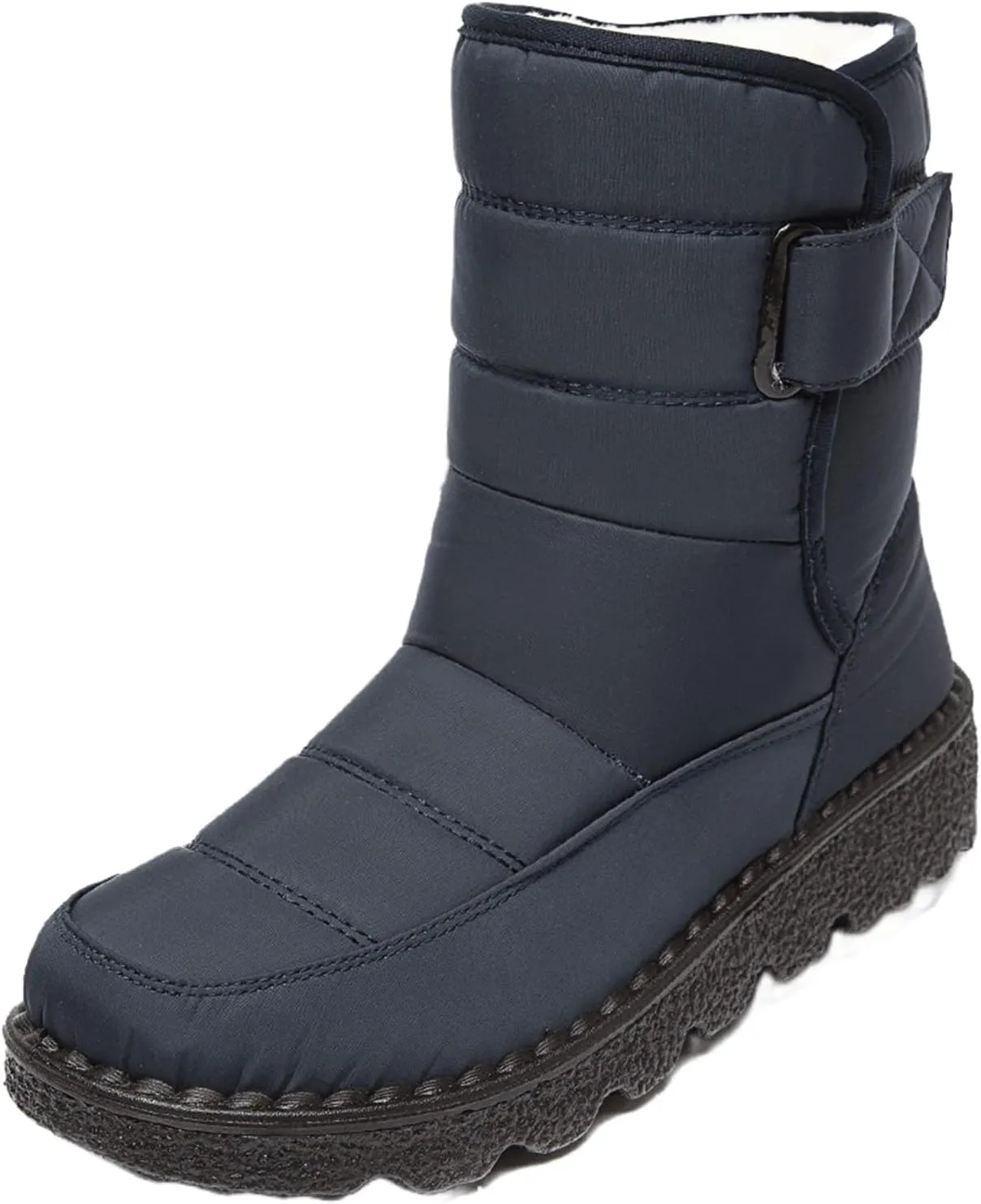 Ladmiple Winter Boots For Women Waterproof Snow Non Slip Fur Lined Warm Ankle Booties Slip On Outdoor Comfortable Shoes