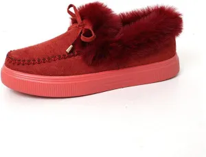 Ladmiple Winter Boots For Women With Fur Lined Snow Boots Classic Fashion Warm Outdoor Comfort Slip On Ankle Booties